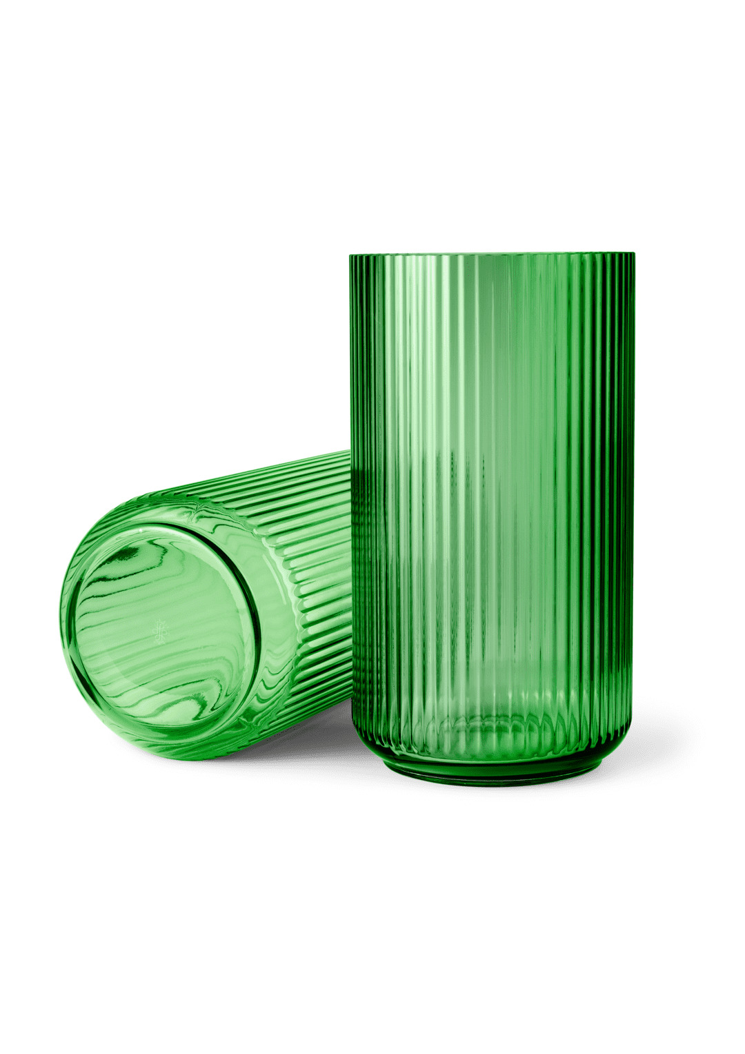 Lyngby Vase H38 copenhagen green mundblæst glas