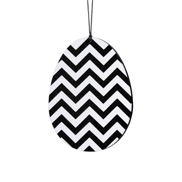 Påskeæg zigzag, sort/hvid 2 stk.