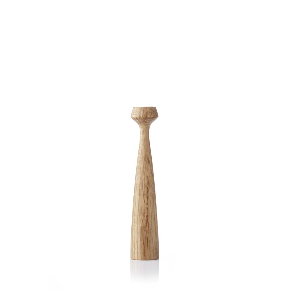 Lily candleholder, oiled oak
