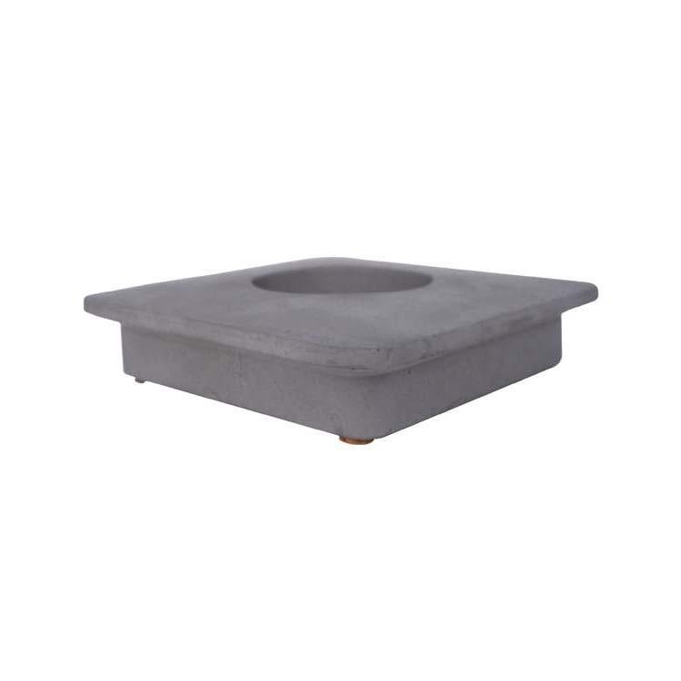KARIN tissue låg med hul, beton, grå
