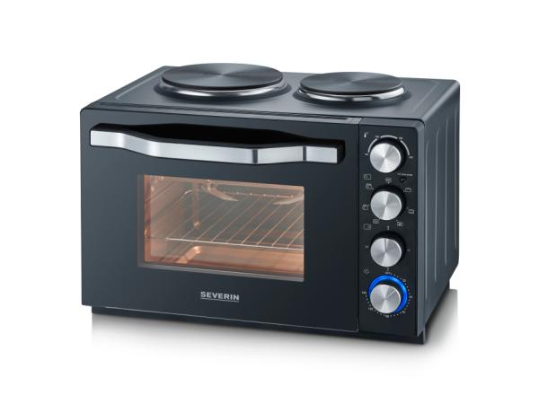 Severin Miniovn med kogeplader, 30L 2500 watt Sort