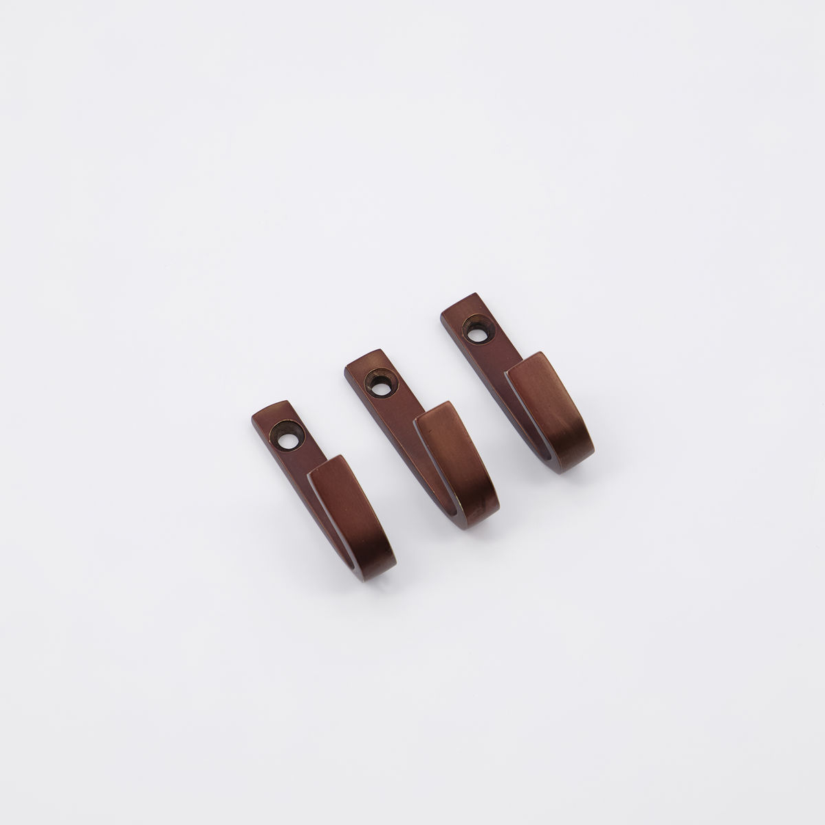 Knage, Bath, 5 cm, bruneret messing, 3 stk