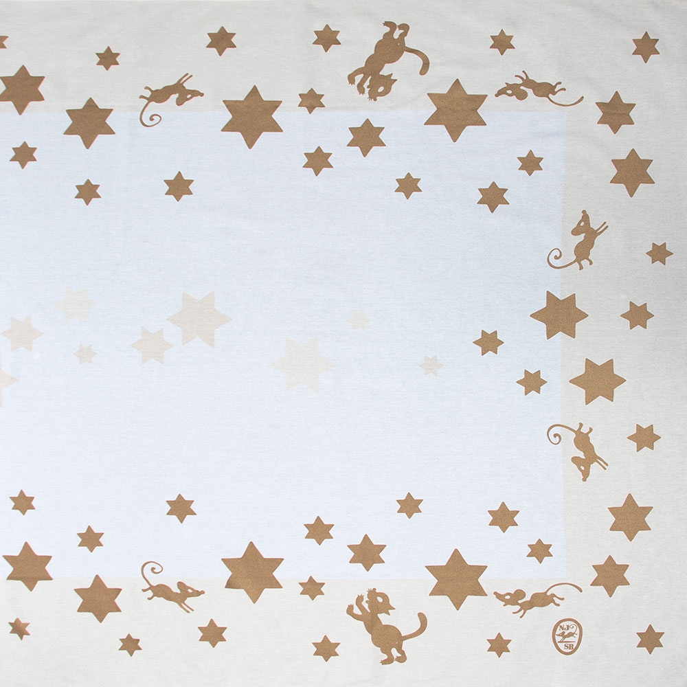 Nissernes Jul, Juledug m/motiv, 150 x 250, hvid