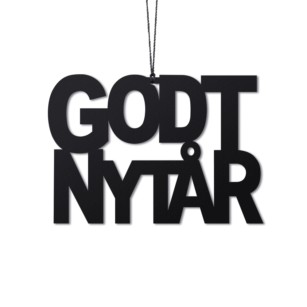 Godt Nytår, sort 2 stk.