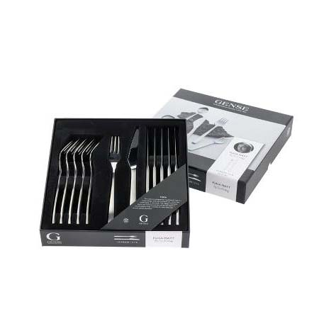 Gense Fuga Steakbestik/grillbestik 12 dele Mat/Blank stål