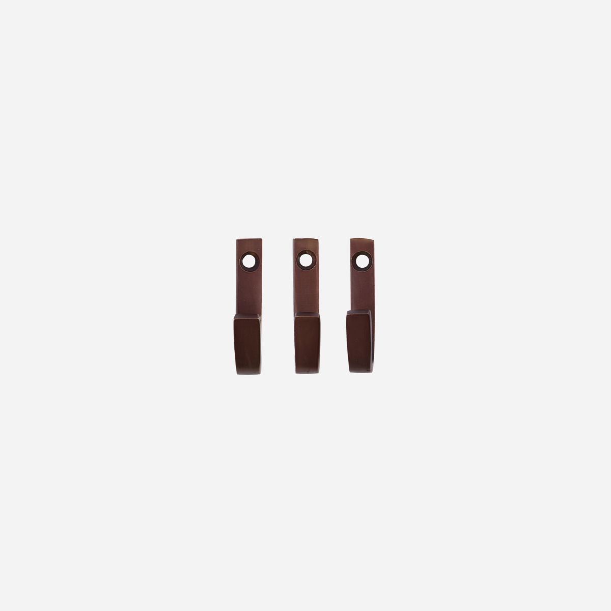 Knage, Bath, 5 cm, bruneret messing, 3 stk