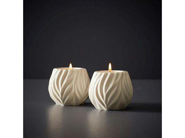 Morsø Flame Fyrfadsstage Dia. 8,3 x 6,8 cm 2 stk. Hvid