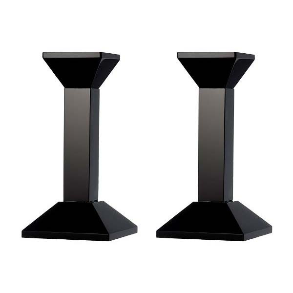 Lyngby Glas Krystal Lysestagesæt, 2 stk. Sort glas*