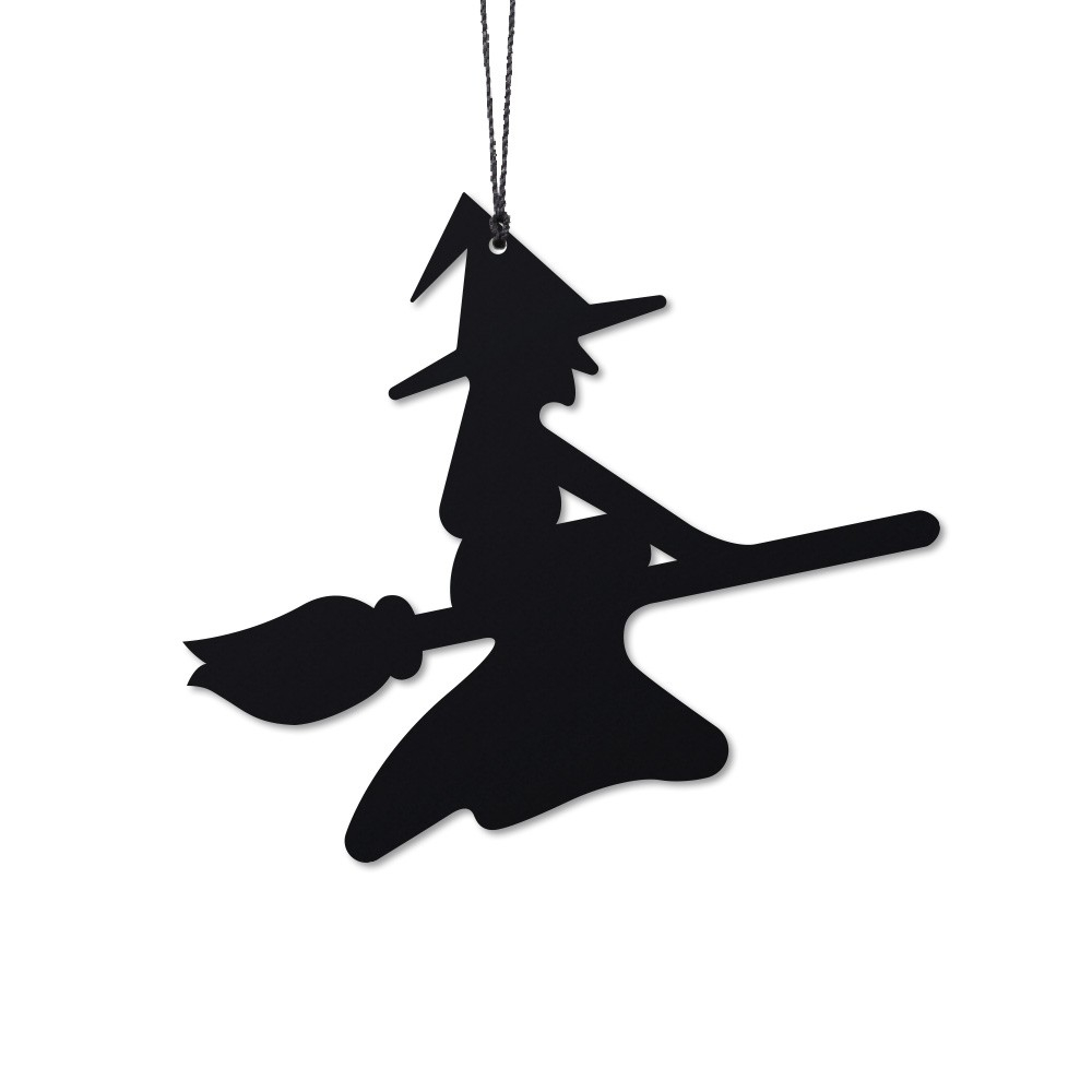 Halloween heks, sort – 2 stk.