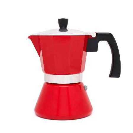 Bredemeijer Tivoli Espressokande 18 cm 6 kopper Rød