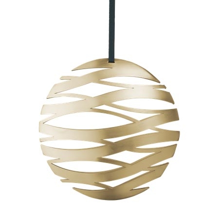 Tangle kugle ornament, stor - messing*