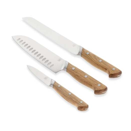 Morsø Foresta Knivsæt 3 dele Eg/Rustfrit stål