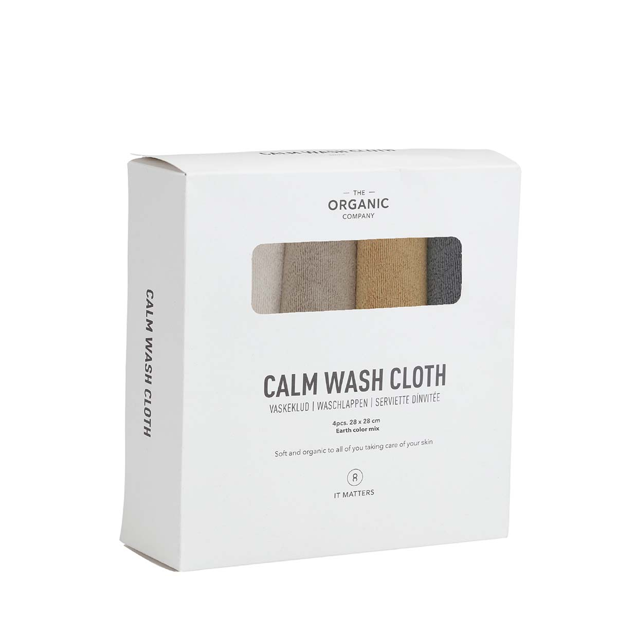 CALM Vaskeklude, Earth Color Mix, 4 stk